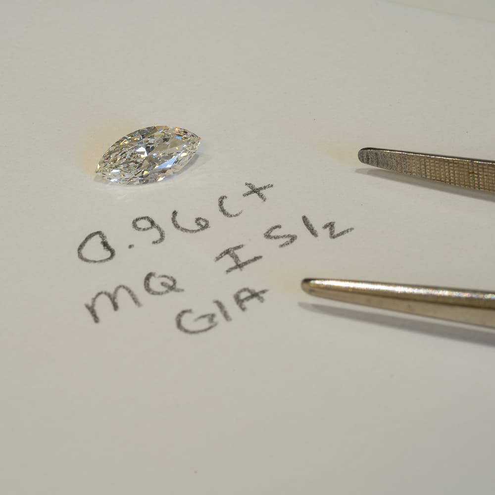 1 carat marquise shaped natural diamond GIA graded availabile in Kansas City