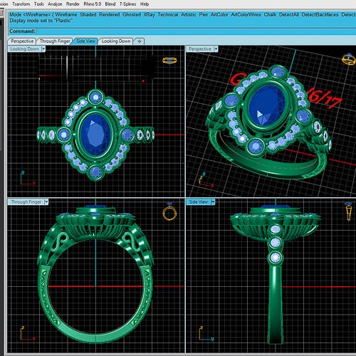 3D Cad design of halo ring