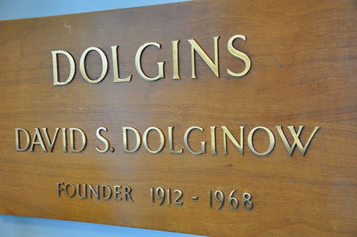 Sign featuring found David Dolginow