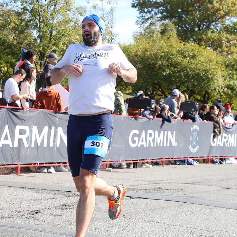 Joseph tired as he completes the Garmin Kansas City Marathon