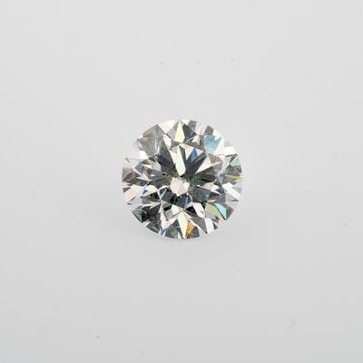 View 2 carat round brilliant diamond from the table looking down
