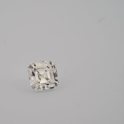 Square asscher cut diamond GIA graded half carat