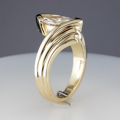 Side View Marquise Bypass Ring